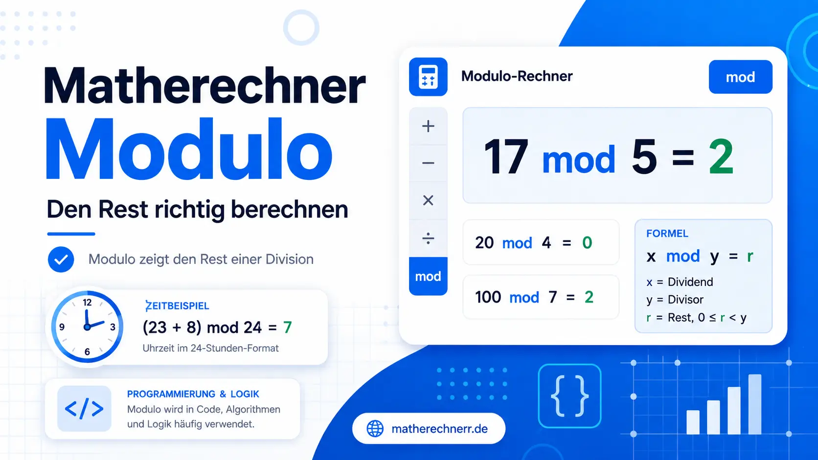 Matherechner Modulo: den Divisionsrest berechnen